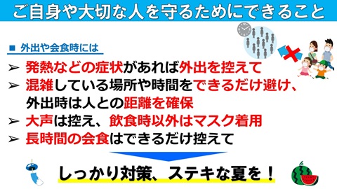 外出や会食時には