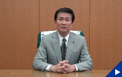 画像：4月10日配信の知事からのメッセージ動画にリンク設定しています