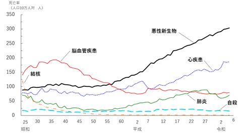 主な死因の年次推移