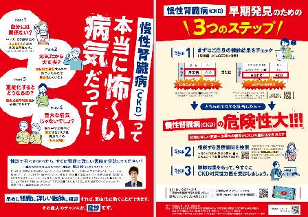 リーフレット「慢性腎臓病って本当に怖い病気だって」の画像