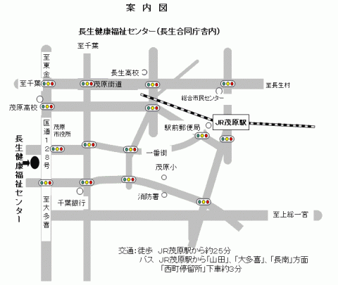 長生健康福祉センターの案内図