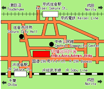 印旛健康福祉センター案内図