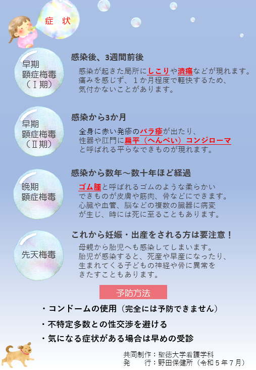 梅毒リーフレット裏