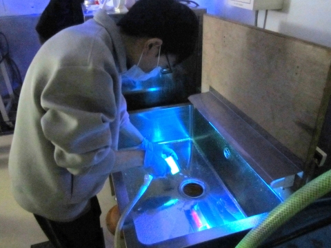 非破壊検査の様子