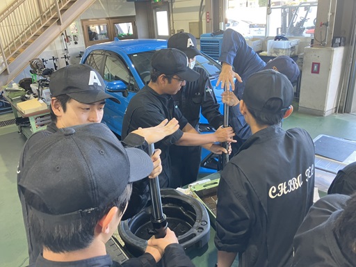 フロントフォークの作動確認