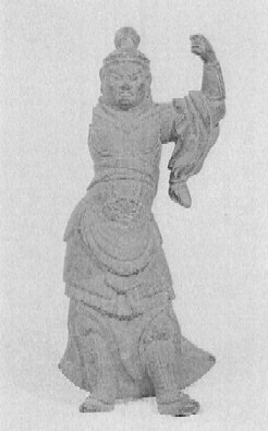 銅造毘沙門天立像の写真