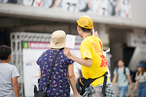 第16回WBSC世界女子ソフトボール選手権大会での実地トレーニング（2018年8月、千葉会場エリア）