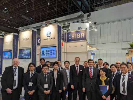 Düsseldorf City staff and Chiba Prefectural staff at CHIBA Booth