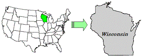 ウィスコンシン州地図