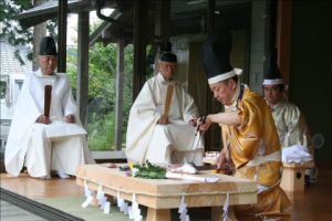 A view of the ceremony