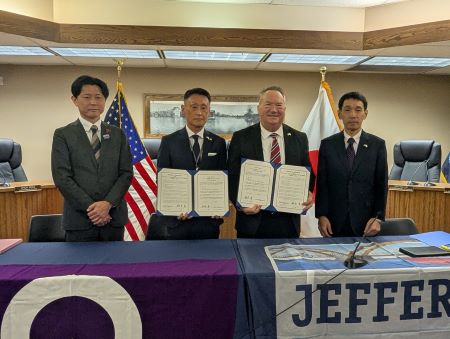野田市とジェファーソン市の覚書締結の写真