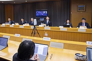 第61回千葉県新型コロナウイルス感染症対策本部会議の様子