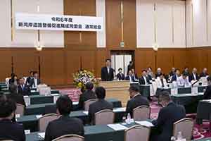 新湾岸道路建設促進期成同盟会通常総会の様子