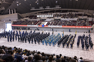 千葉県警察年頭視閲の様子