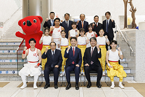 和太鼓凪の写真撮影の様子