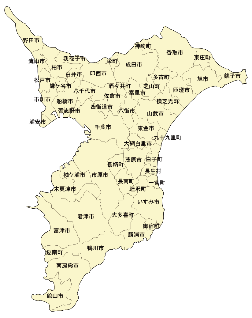 市町村マップ 千葉県