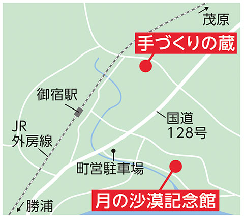 月の沙漠記念館と手づくりの蔵へのアクセス画像