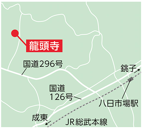 龍頭寺へのアクセス地図