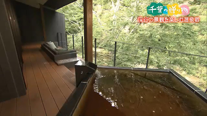 渓谷の景観を楽しむ温泉宿（大多喜町）