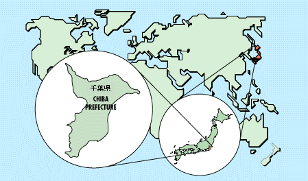 千葉県の位置図