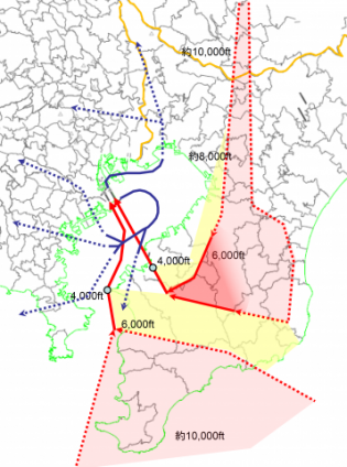 現在の飛行ルートについて 千葉県