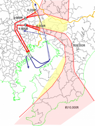 現在の飛行ルートについて 千葉県