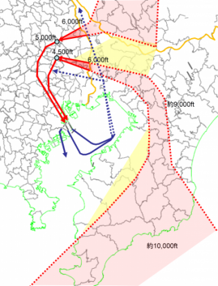 現在の飛行ルートについて 千葉県