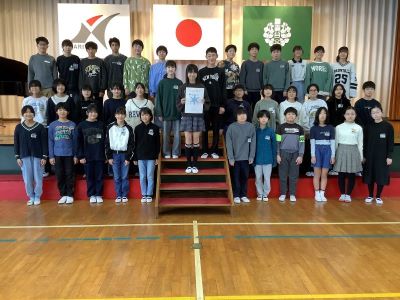 成田市立橋賀台小学校表彰の様子その2