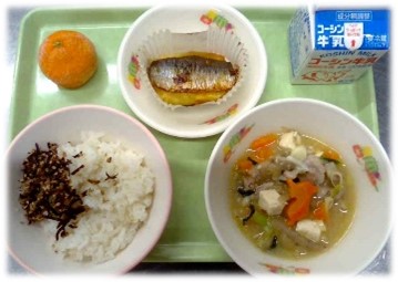 （流山小学校）の給食の写真