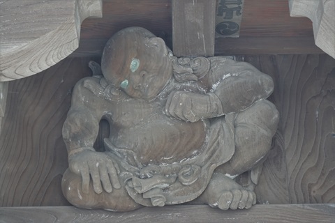 光明寺薬医門　蟇股「力士像」の画像