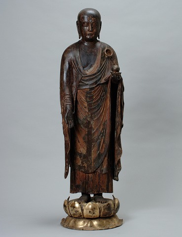 人気No.1 木彫りの仏像【地蔵菩薩立像】 総高48cm 桧木製高級木彫り 弱く 仏具一般