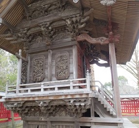 白子神社本殿を横から撮影した写真