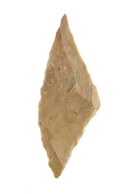 頁岩製ナイフ形石器の写真