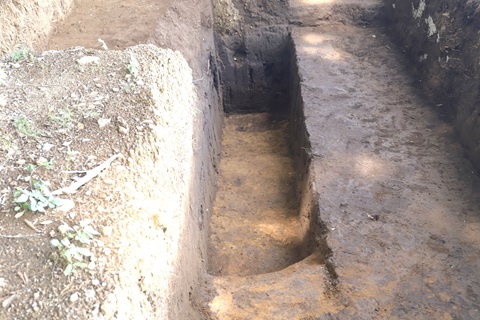 階段状遺構確認状況
