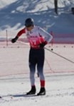 クロスカントリー競技（少年男子）西上選手の滑走中の写真