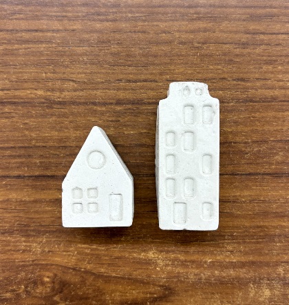 コンクリート班生徒の作品ハウスマグネット