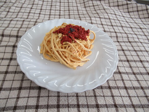 生徒の作品スパゲティミートソース