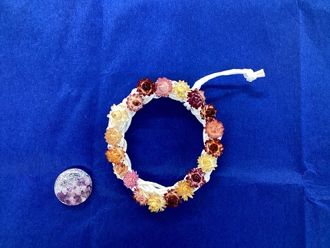 農園芸班リースとフラワーマグネット