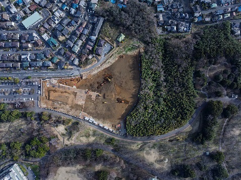 3月9日に撮影した上空写真