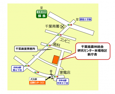 本場地区の近隣地図