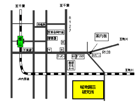 水稲温暖化対策研究室の周辺地図