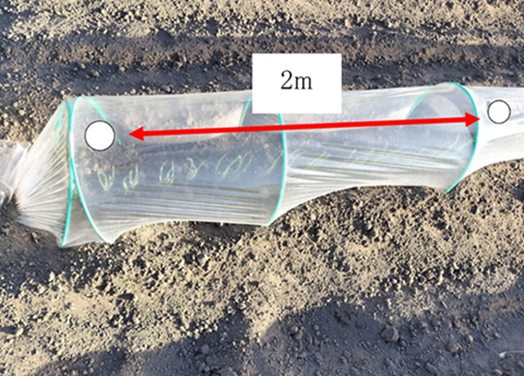 初期の換気穴の様子