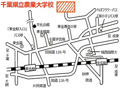 千葉県立農業大学校案内図