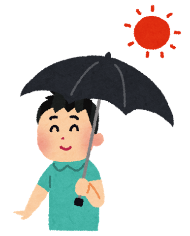 日傘をさす男性