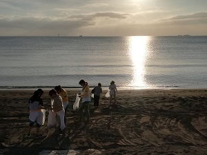 館山市の海岸清掃