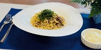 炙り黒醬油きのこの和風おろしパスタ(ホテルブルーベリーヒル勝浦内センタープレイスレストラン)