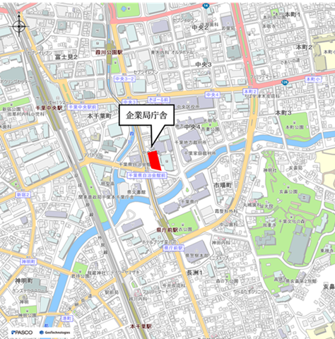 企業局庁舎の案内図