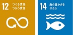 SDGsの17の目標（12,14のアイコン画像）