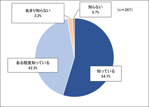 問2の回答結果を示す円グラフ