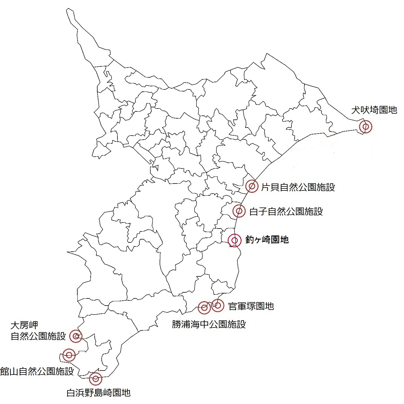 自然公園施設箇所図